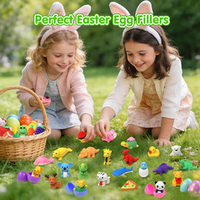 Hinzer animal erasers puzzle-teardown showing easy take-apart fun for creative play.