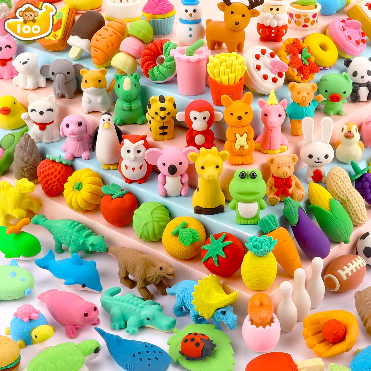 Hinzer tiger eraser in vibrant colors for classroom rewards