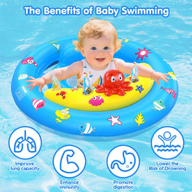 Hinzer float features dolphin bells for playful water time.