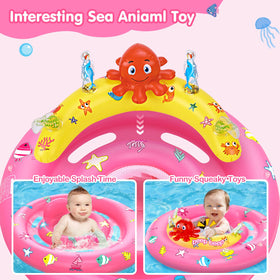 HINZER baby pool float with seaweed bells for sensory play