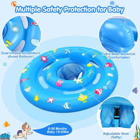 Hinzer float with extra-wide sides improves balance and safety.
