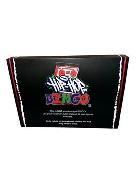Hip Hop Bingo cards show catchy song lists for instant party play