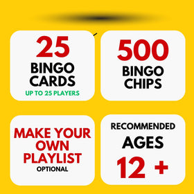 Hip Hop Bingo chips enable easy scoring during game nights