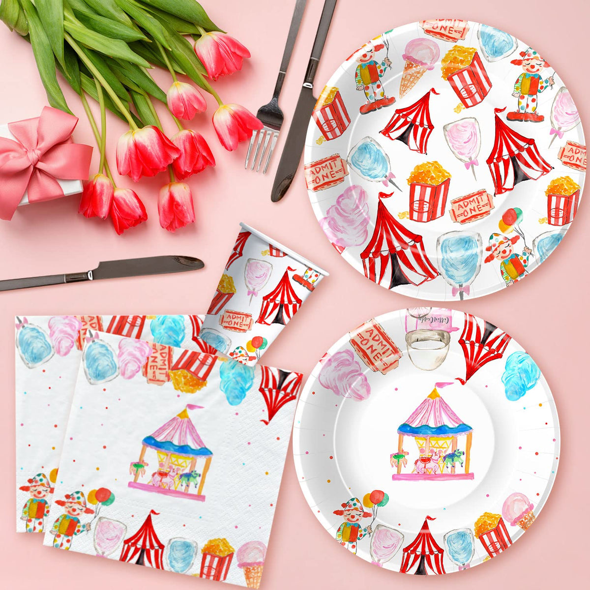 HIPVVILD Circus cutlery set for simple casual dining.