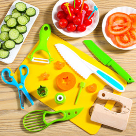 Hirger kids knife set ergonomic handle with easy grip
