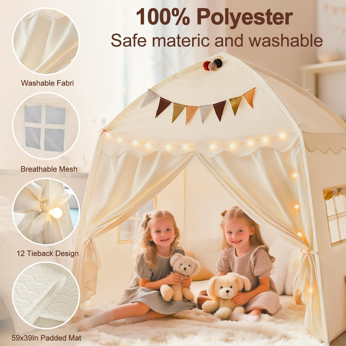 Hiromeco soft padded mat cushions nap time and relaxed lounging.