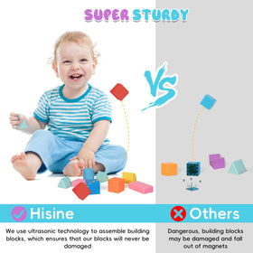 Hisine blocks made of non-toxic ABS with smooth edges for safety