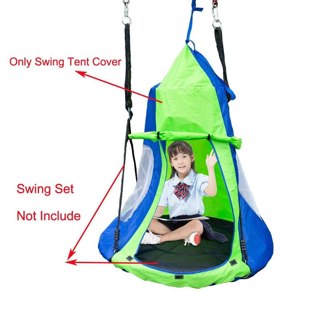 HI SUYI Hanging Swing Tent Mesh Windows for light and airflow