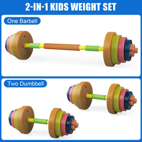 Hitish kids weight set dumbbell pair in use for kid-friendly workouts