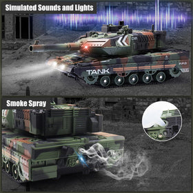 Hitish RC Tank dual battery extends playtime for longer adventures.