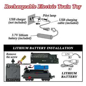 Hitish train set rechargeable battery powers longer play sessions