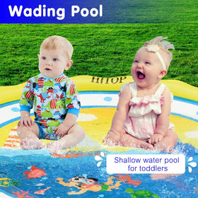 Hitop 60-inch splash pad helps toddlers explore colors during play