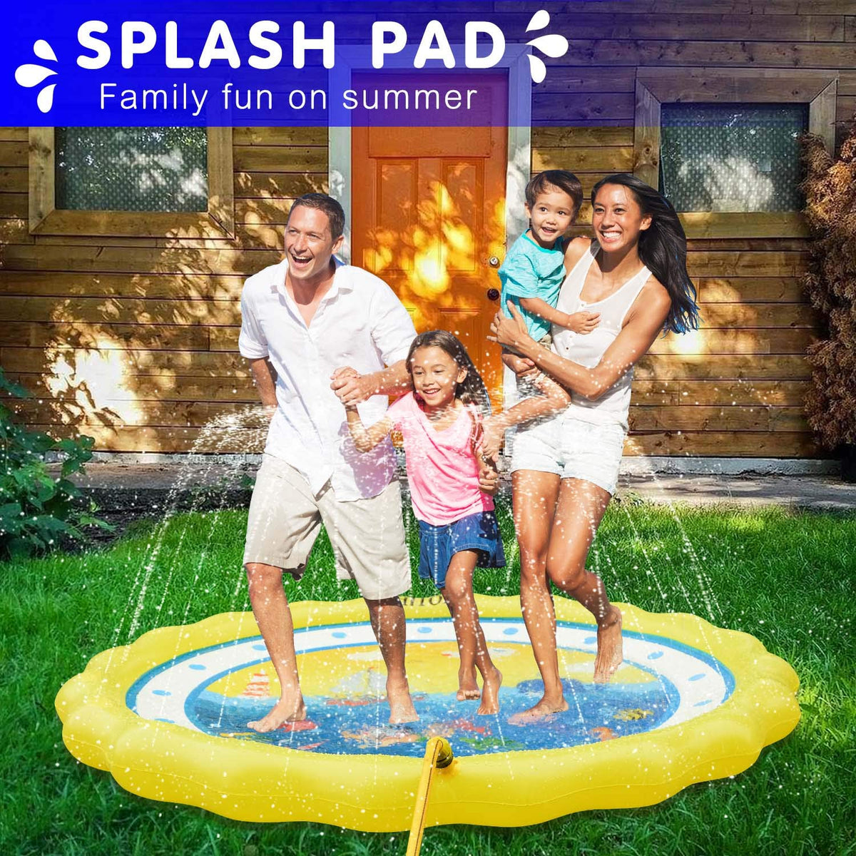 Hitop ocean splash pad outdoors supports active water play with family