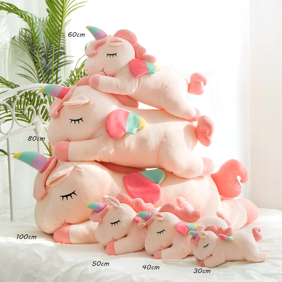Hitoshe unicorn plush toy doubles as a cuddly hug pillow for calm moments.