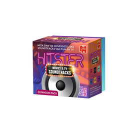 Hitster expansion box front with 150+ music cards for quick setup