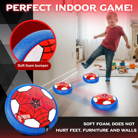 HitToys hover soccer ball with thick foam bumper protecting walls