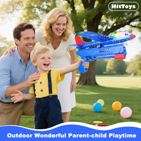 HitToys kids enjoying outdoor flying with HitToys set