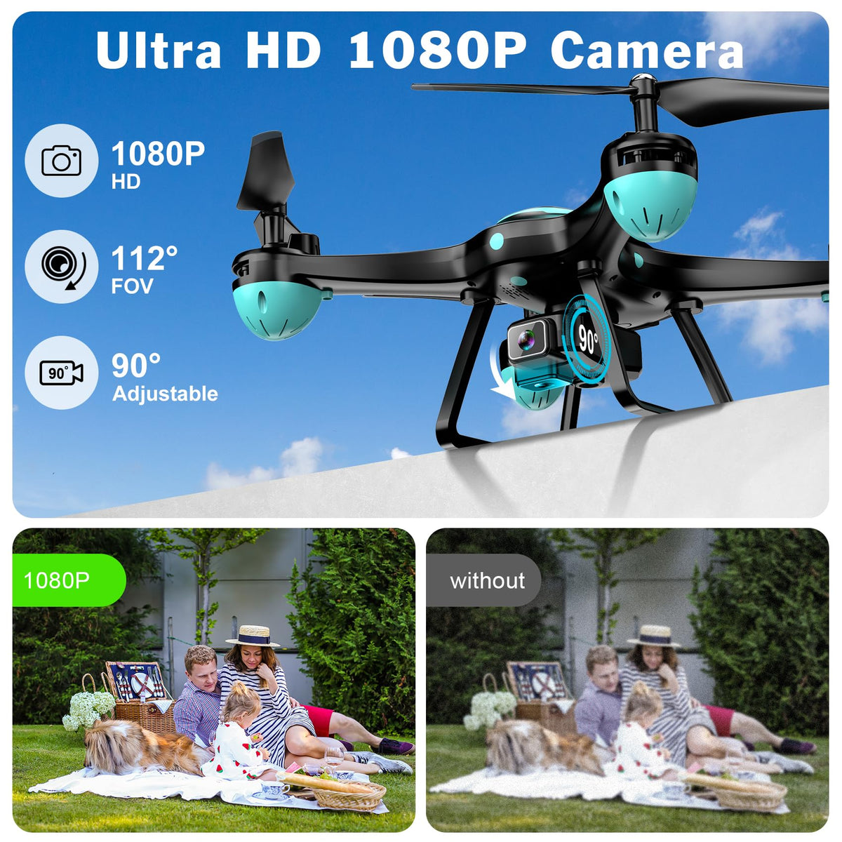 Hiturbo drone altitude hold keeps a steady hover for easy framing