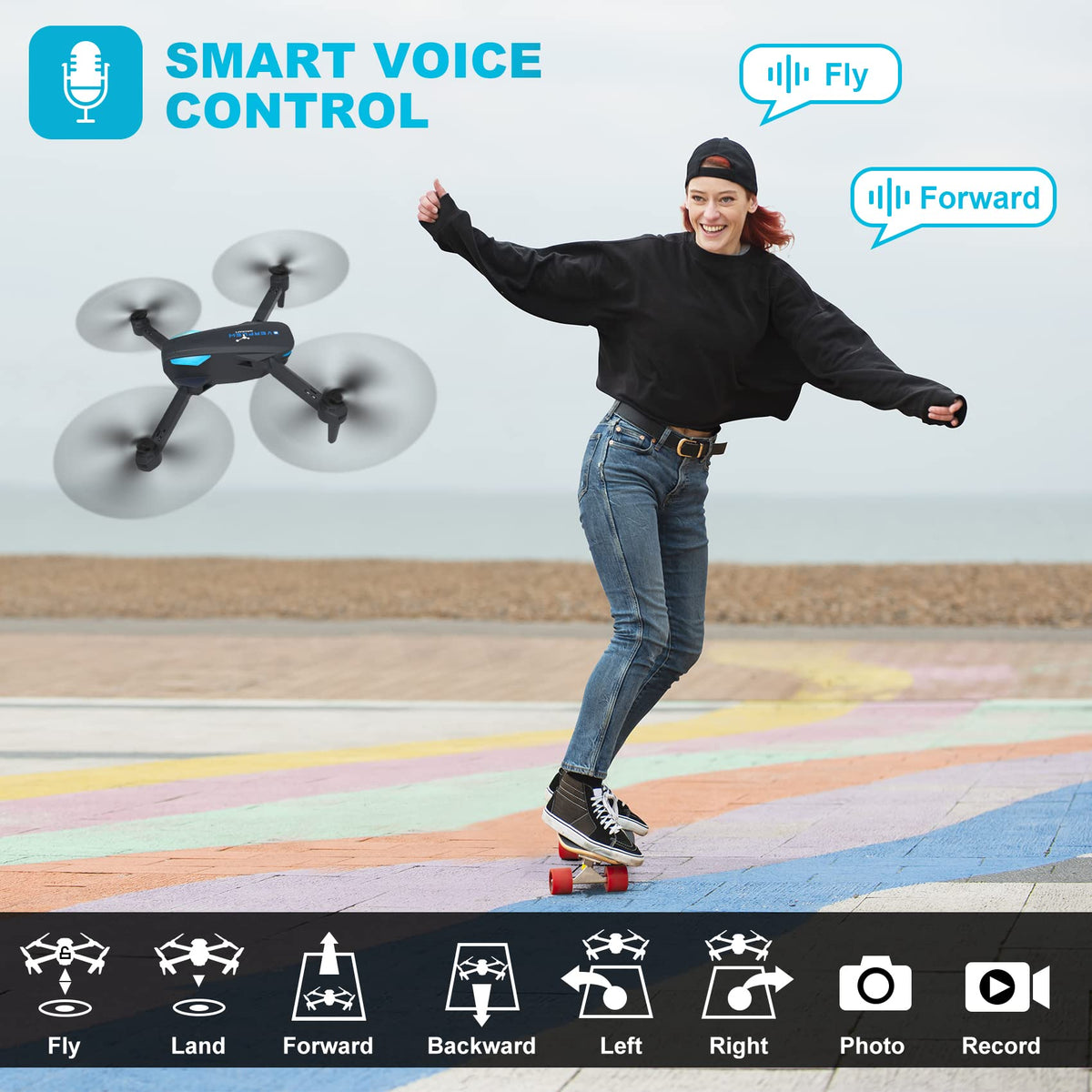 Hiturbo app control for smartphone flight and video capture.