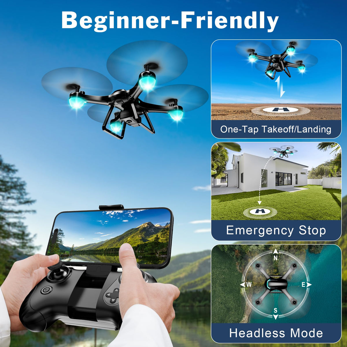 Hiturbo drone gesture selfie mode for hands-free shots
