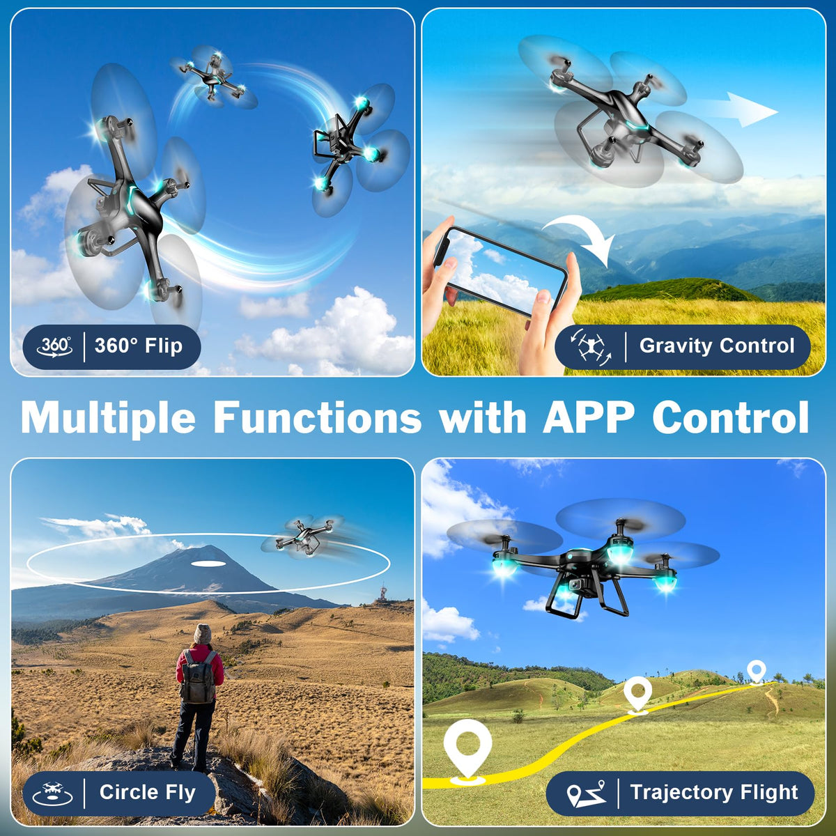 Hiturbo drone one-key start simplifies takeoff and landing