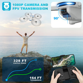 Hiturbo drone two batteries extend flight time for longer sessions