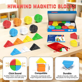 Hiwawind 1-inch isosceles triangles for sturdy geometry-building