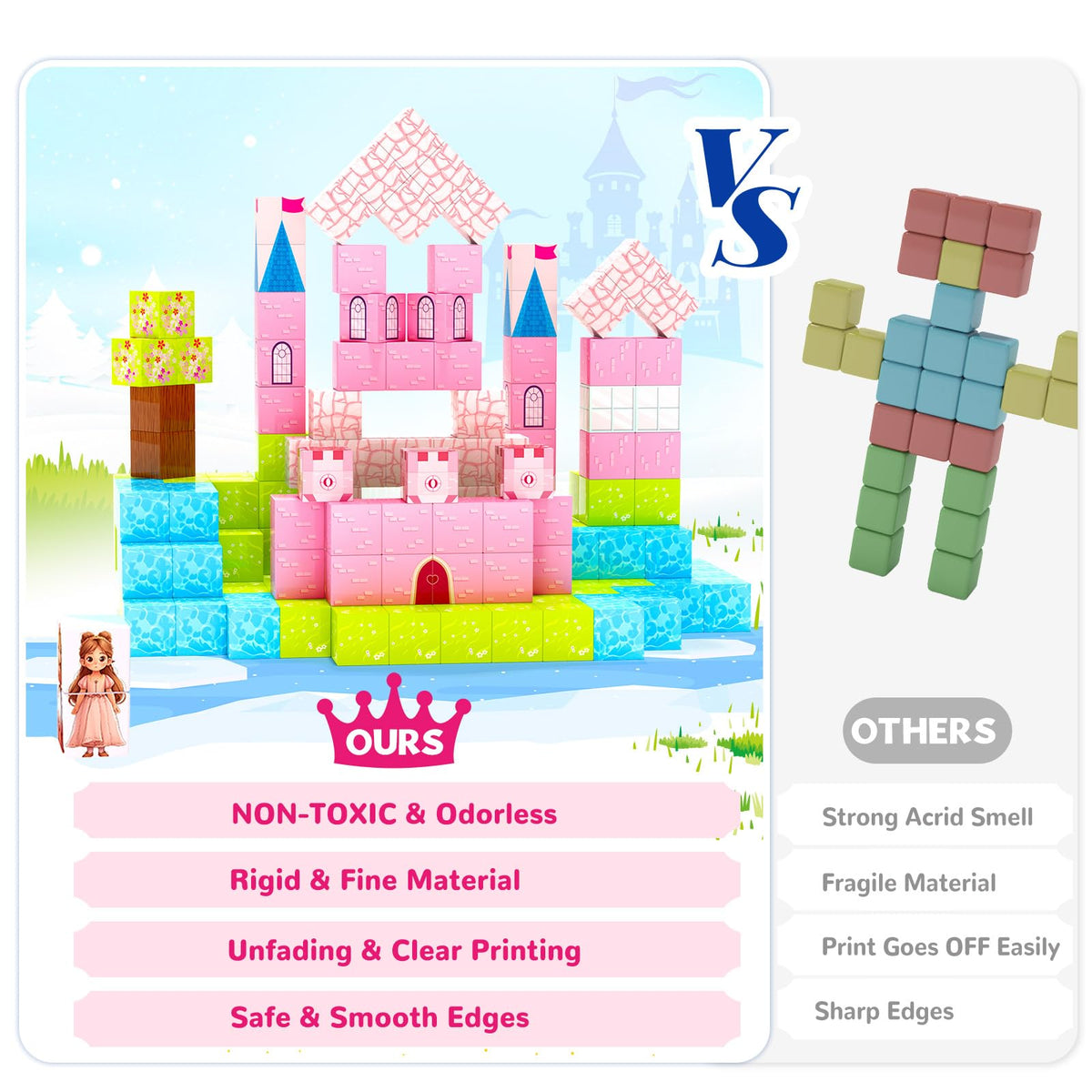 Hiwawind colorfully patterned blocks spark visual recognition during play.