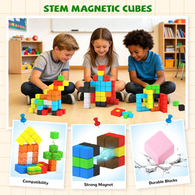 Hiwawind magnetic blocks 40pcs, ASMR-click sounds enhance sensory play