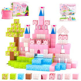 Hiwawind princess castle blocks in assembly mode for imaginative play