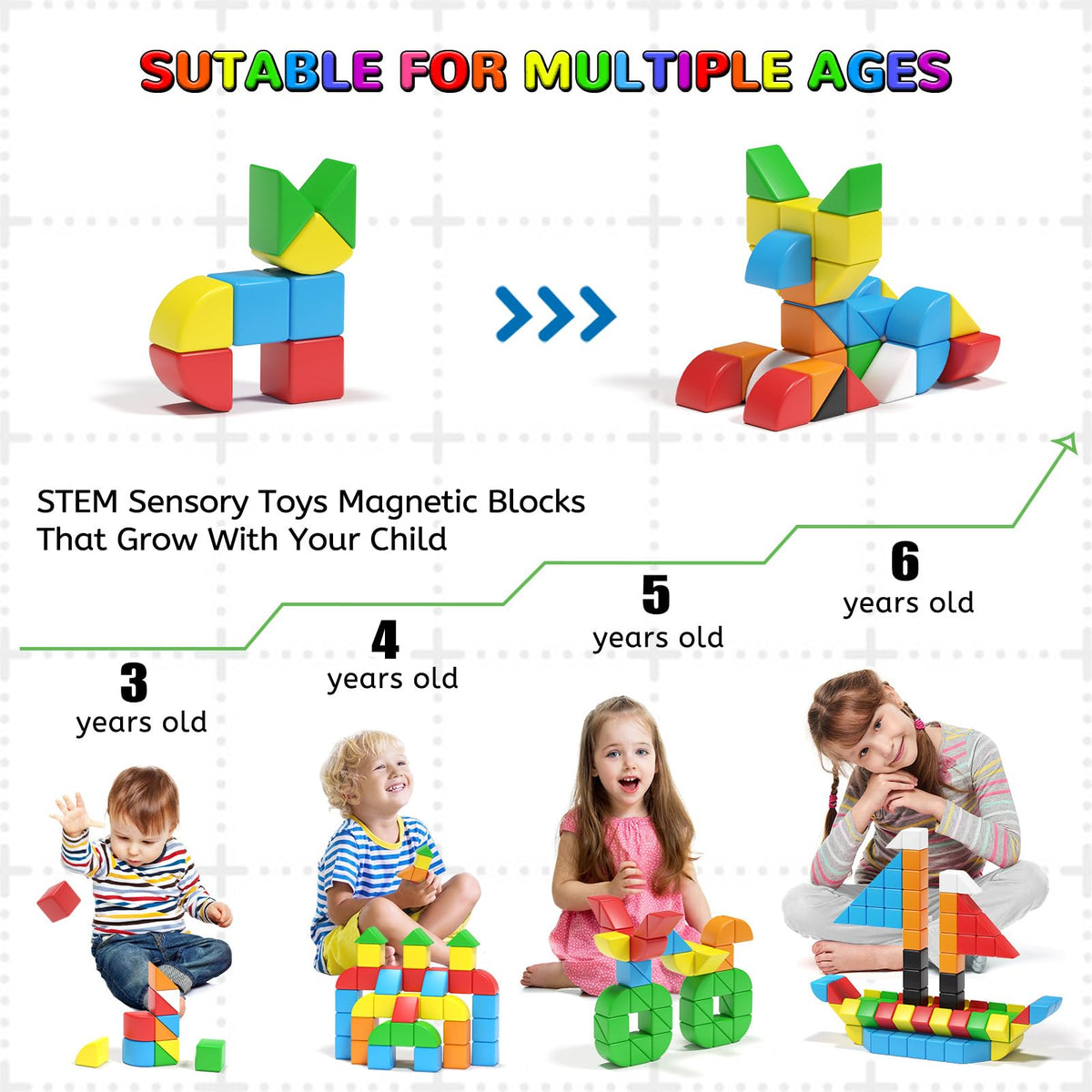 Hiwawind safety-first ABS blocks with rounded edges for safe, confident stacking.