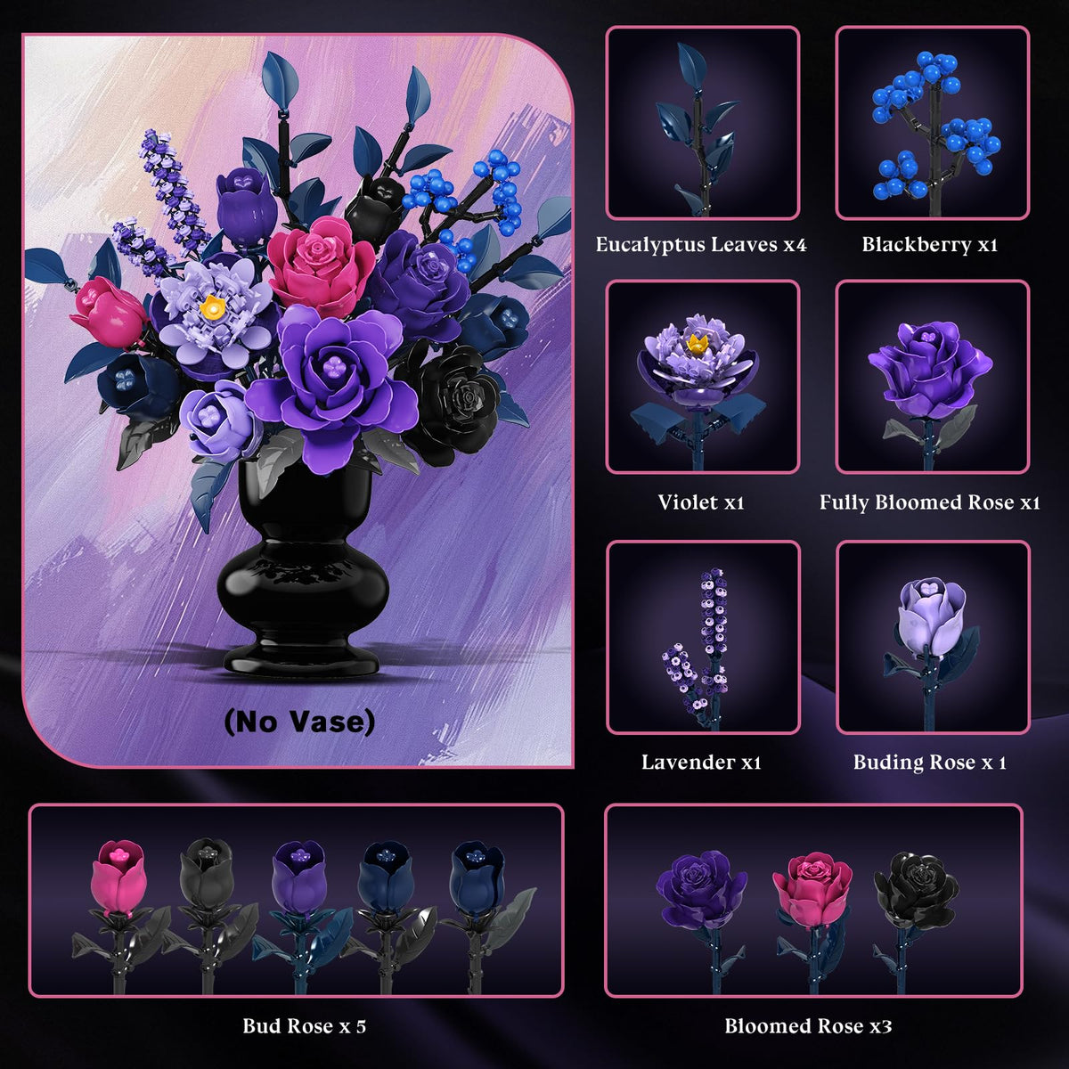 HiWEEGO adjustable stems enable DIY bouquet customization.