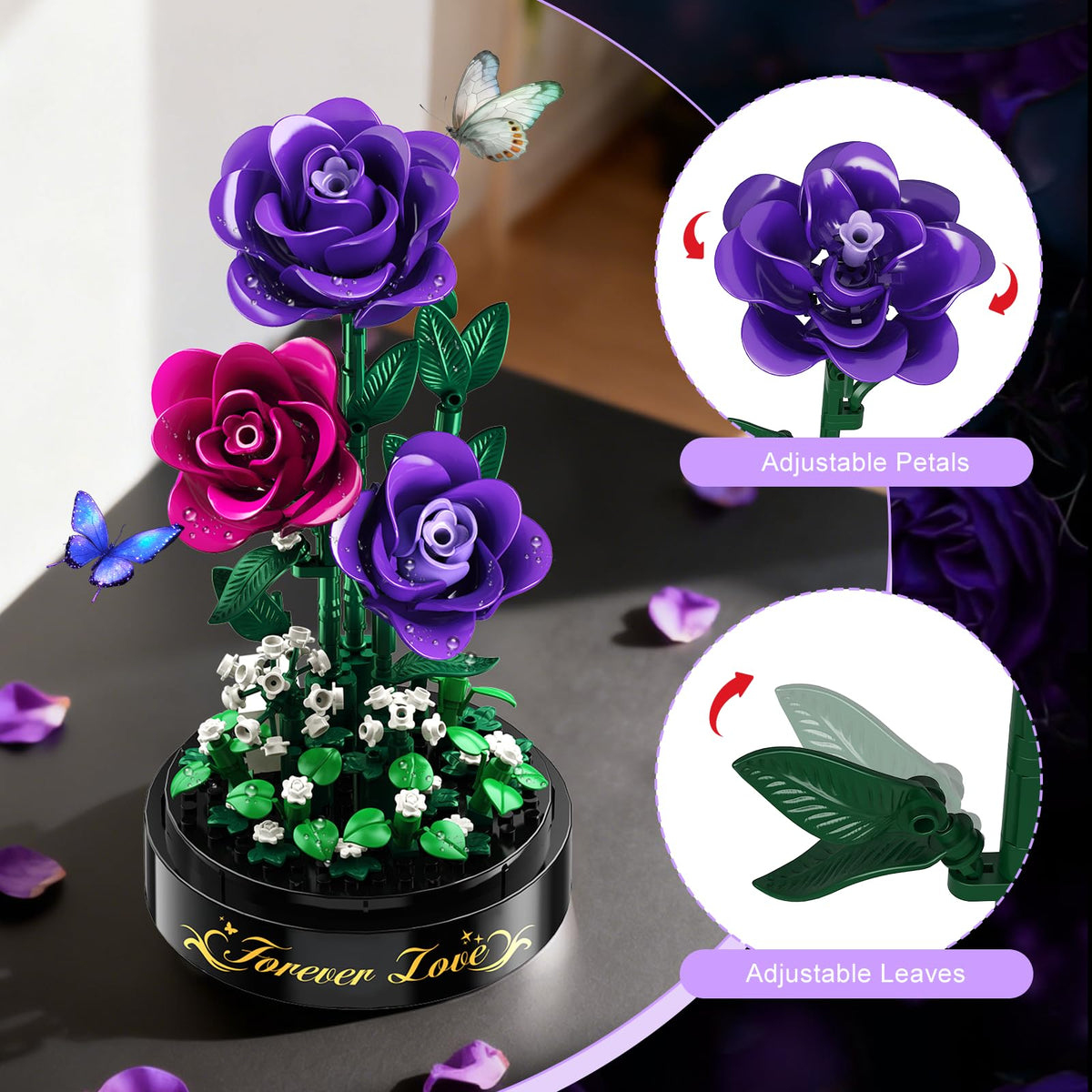 HiWEEGO artificial flower home decor for timeless beauty.