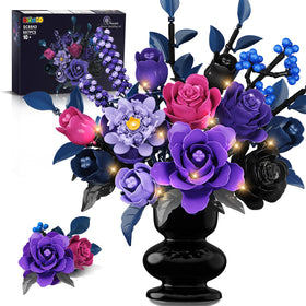 HiWEEGO bouquet with LED roses for a vivid night display on desks.
