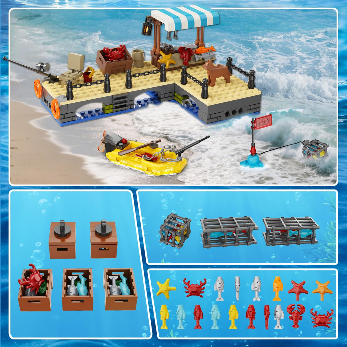 HiWEEGO marine creatures miniatures spark curiosity about ocean life.