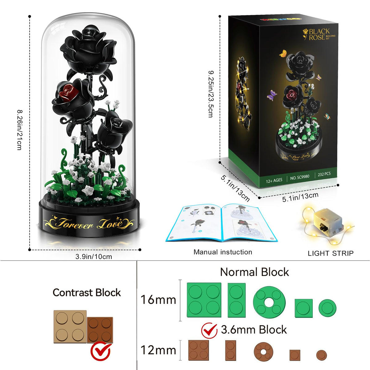 HiWEEGO transparent dust cover protects and showcases the finished bouquet.