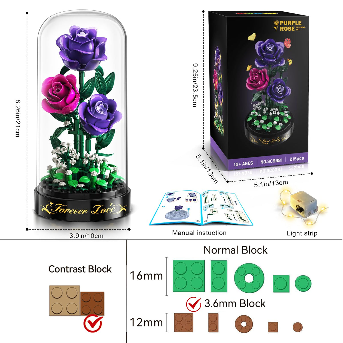 HiWEEGO transparent dust cover keeps blooms dust-free.