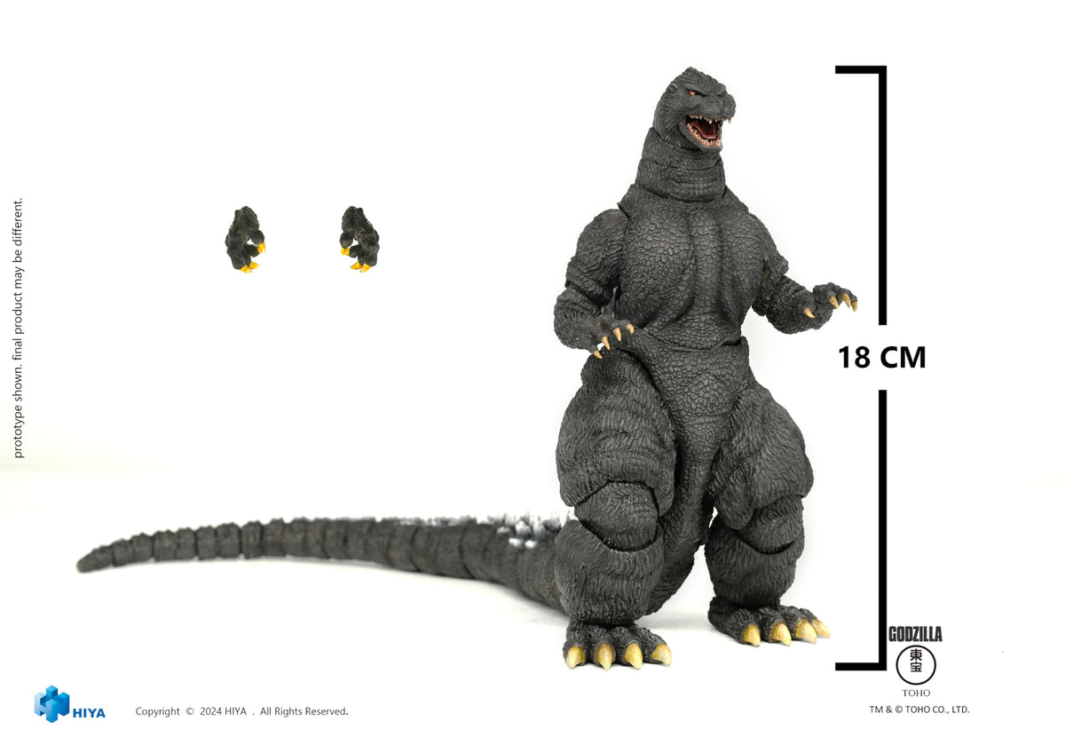 Hiya Toys Godzilla figure detailed sculpt highlights rugged texture for collectors