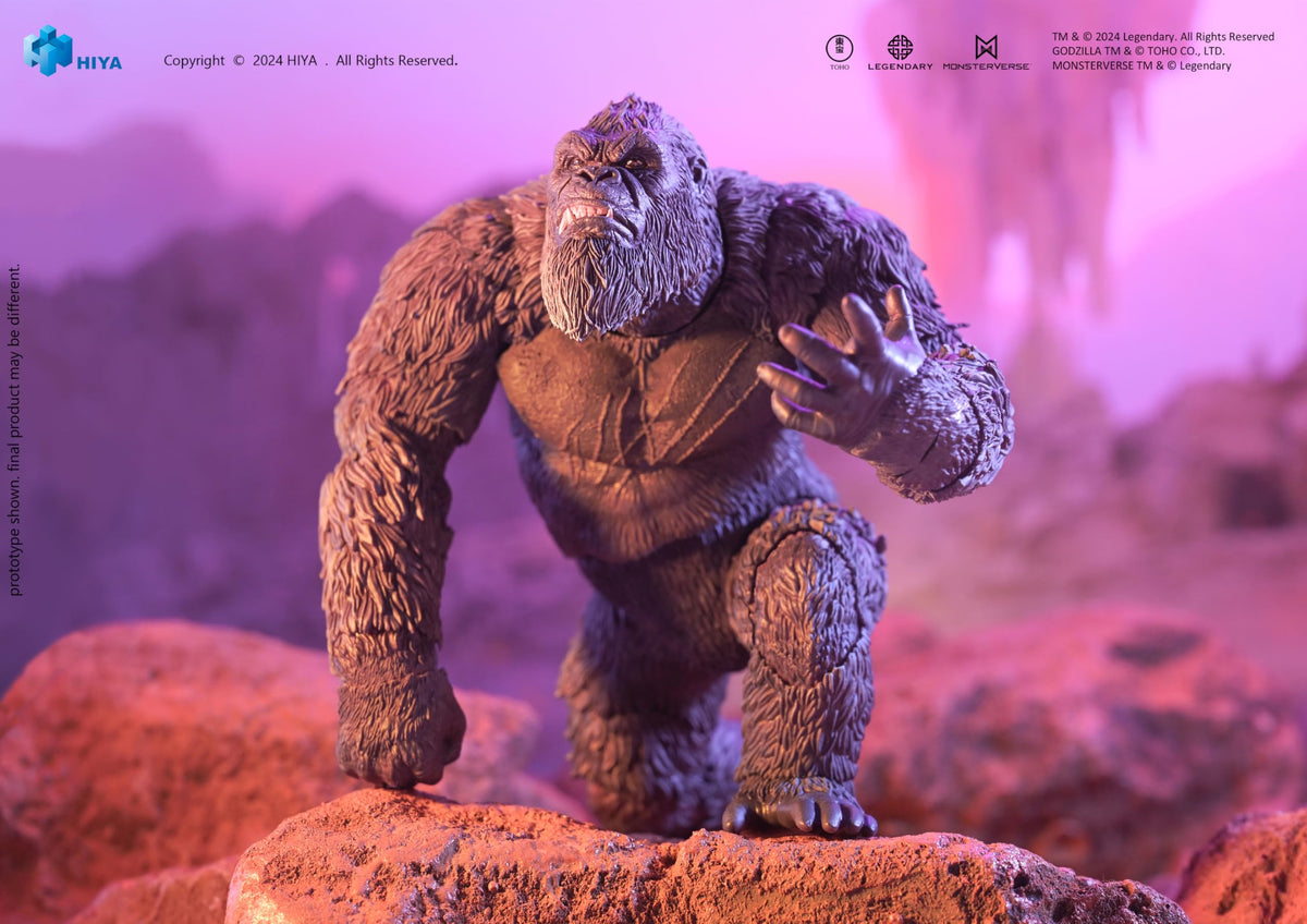 Hiya Toys Godzilla x Kong Kong Basic Exquisite figure shows multiple head sculpts for variety