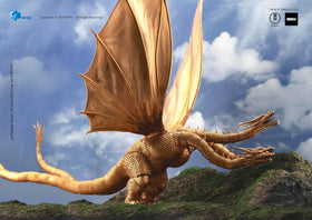 Hiya Toys King Ghidorah Exquisite Basic wings spread for a dynamic pose