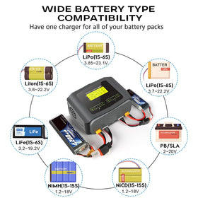Hiyiton C6X2 balance extensions simplify pairing and safe charging of two packs.