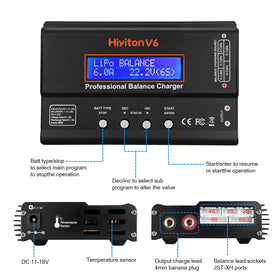 Hiyiton Lipo Charger balance function in action with LiPo packs.