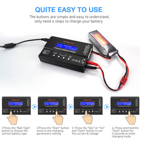 Hiyiton Lipo Charger packaging contents laid out for easy setup.