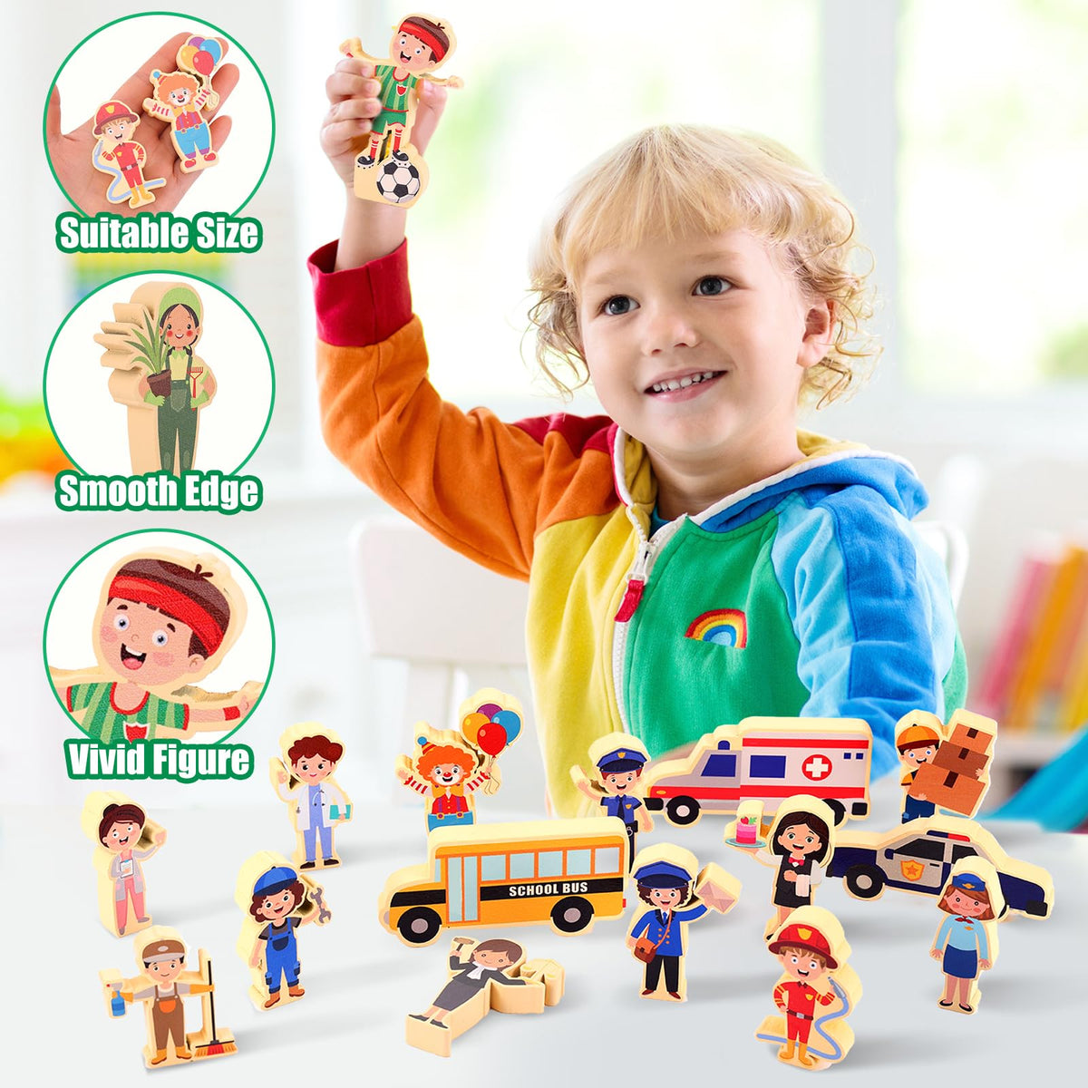 HIYZI multicultural career figures promote inclusion and cooperative play.