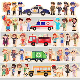 HIYZI wooden community helpers figures collection sparks imaginative play.