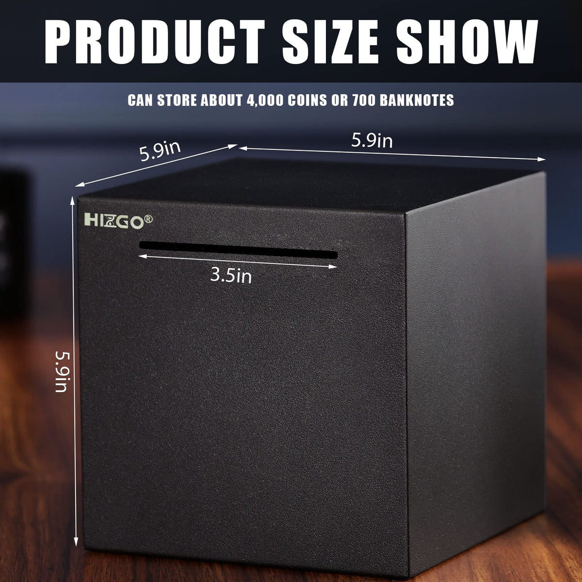 Hizgo indestructible metal saving box laser welded for durability and shine
