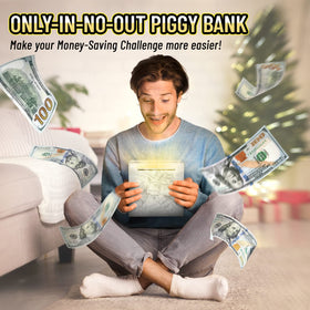 Hizgo Piggy Bank gift-ready packaging with free stickers for personalization.