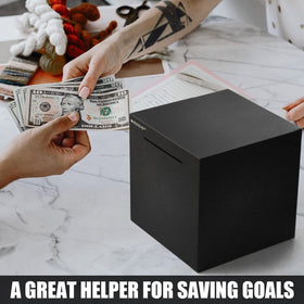 Hizgo six-sided metal box with a single coin slot.