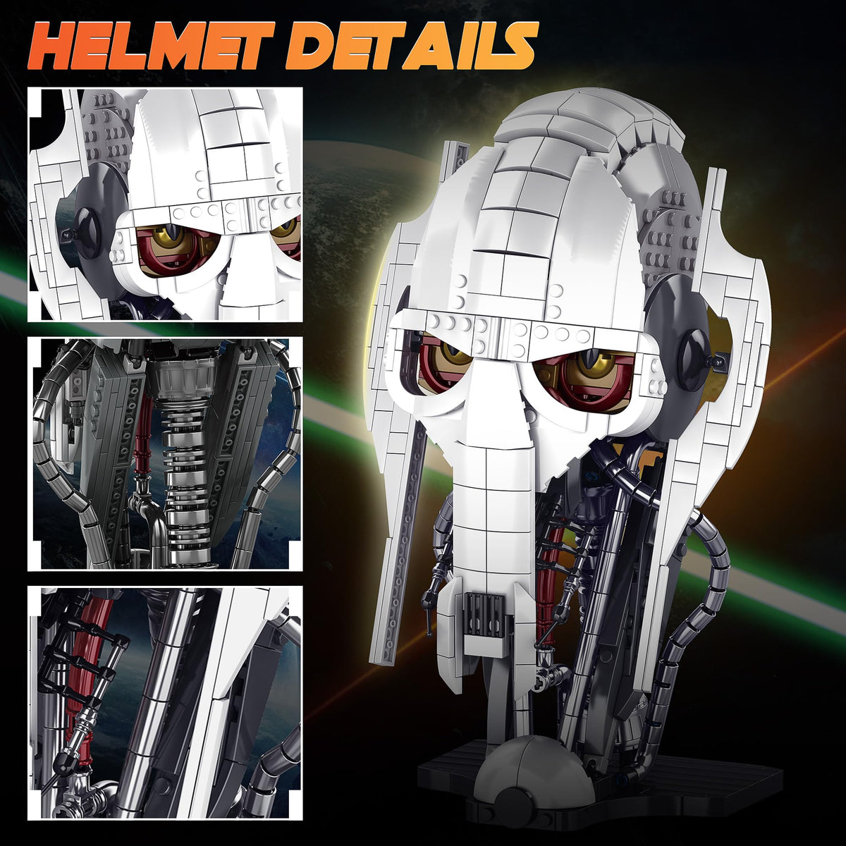 HiztoBlo General Helmet blocks detailing highlights for fans.