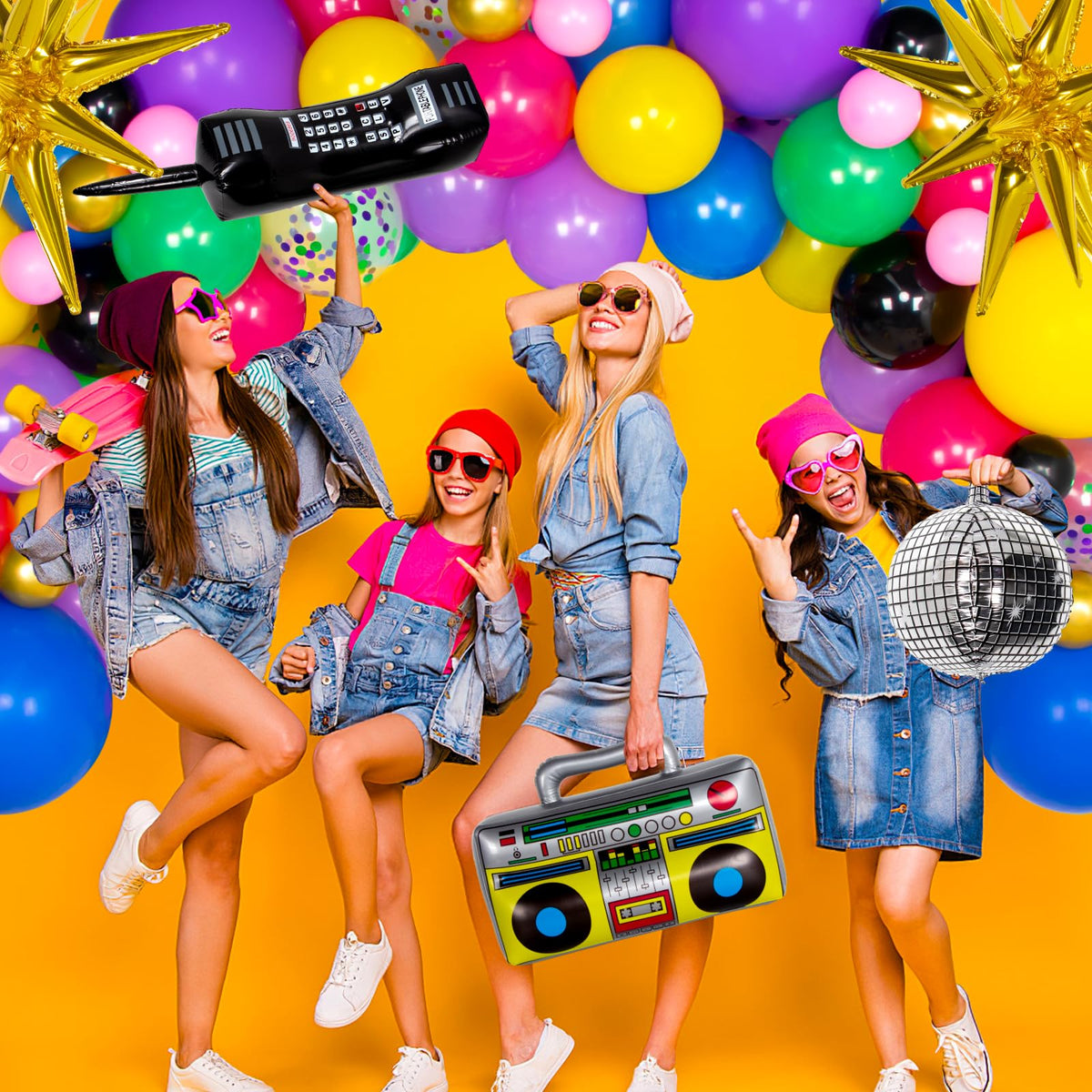 HJINGY 80s disco ball balloon sparks dance floor energy